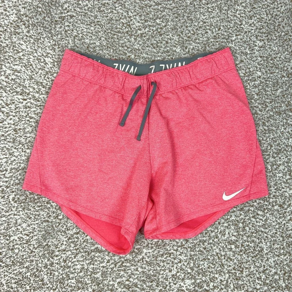 Nike Shorts Womens Small Pink Dri-FIT Lined Running Athletic Gym Workout Sports